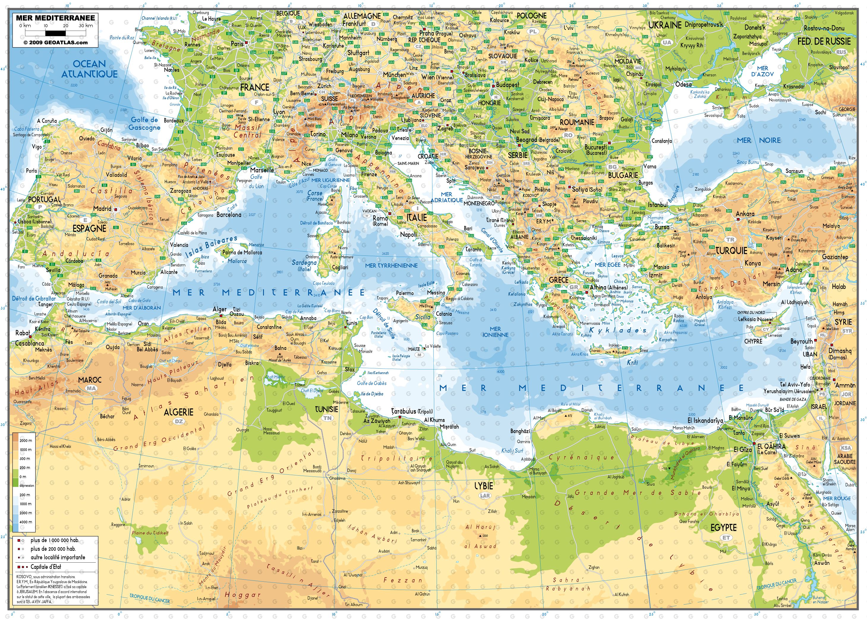 carte méditerranée