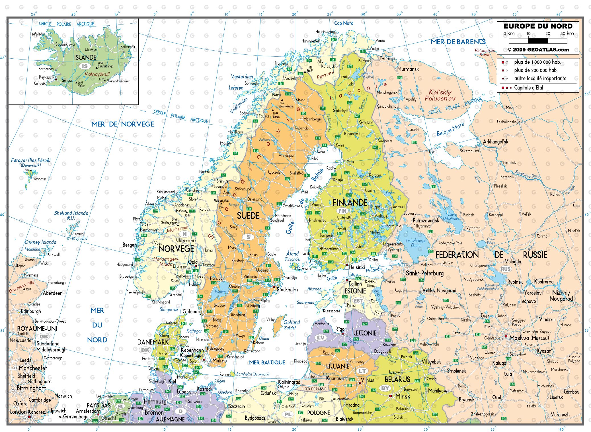 Présentation 62+ imagen carte europe nord - fr.thptnganamst.edu.vn