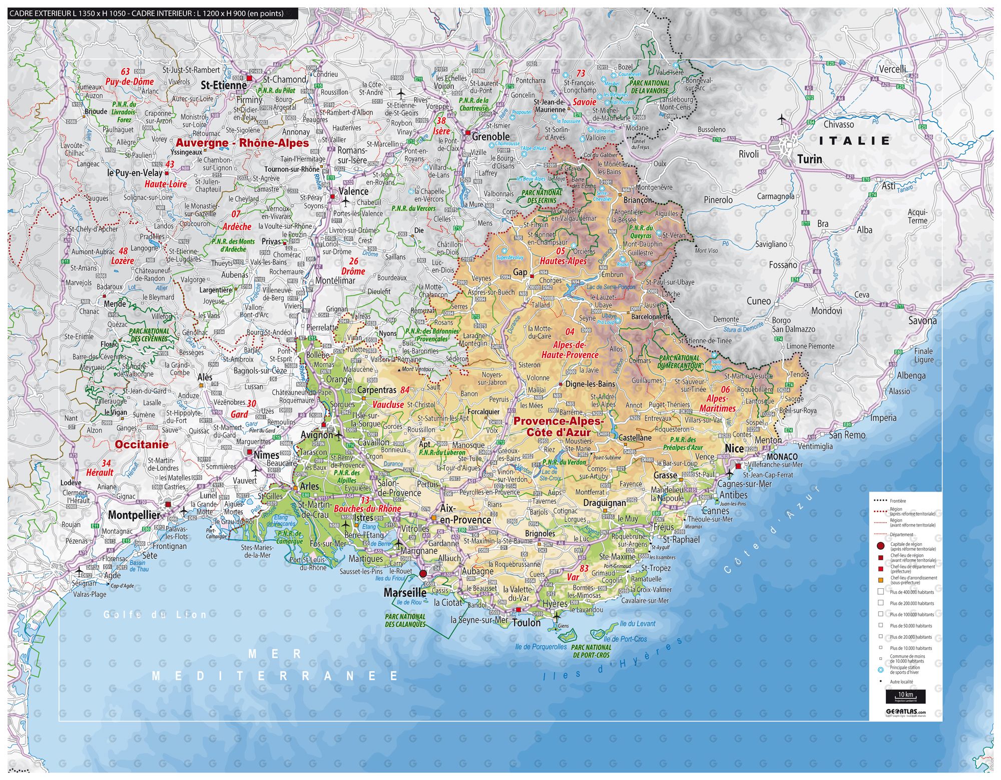 Region Paca Provence-Alpes-Côte d'Azur